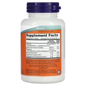 NOW Foods Цитрат кальция 100 таблеток