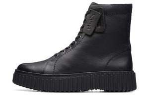 Ботильоны женские Clarks из кожи на ребристой подошве, черный