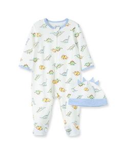 Комплект комбинезона и кепки с диномитовой ножкой для маленьких мальчиков, 2 предмета Little Me, мультиколор