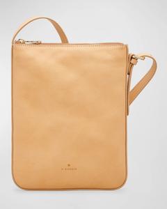 Кожаная сумка через плечо Flat Vachetta Il Bisonte, белый