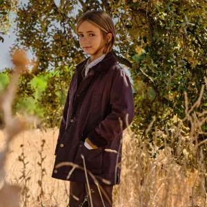 Детское вощеное и стеганое пальто Verhunt, коричневый