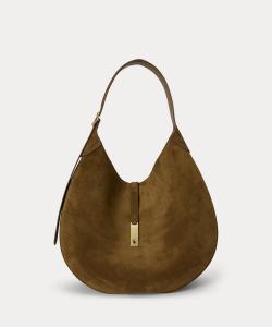 Большая замшевая сумка Polo ID через плечо