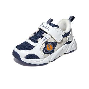 Поддерживающие легкие амортизирующие дышащие детские туфли для младенцев и малышей GINOBLE, белый/синий/серый