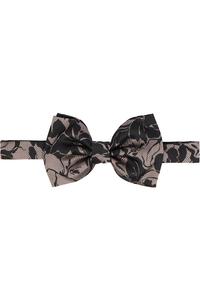 Dries Van Noten Шелковый галстук-бабочка серо-черного цвета