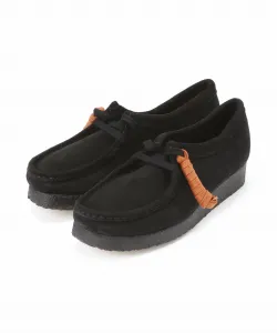 CLARKS/Clarks Wallabee Black Suede Wallabee Women's