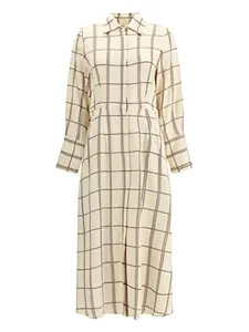 Твиловое платье-рубашка Bordeaux в клетку CRIDA, нейтральный