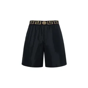 Шорты для плавания с поясом greca VERSACE, черный