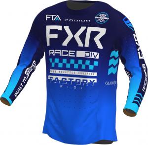 Мотокроссовая майка FXR podium gladiator 2023, Blue/White