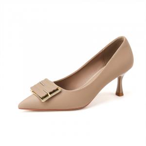 Qiandongmeili Стройные каблуки на высоком каблуке 6,5 см женские черные хаки, цвет Khaki