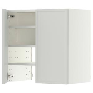 Настенный шкаф для вытяжки + полка/дверца, белый/светло-серый Aspudden, 60x60 см IKEA Metod