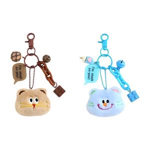 Плюшевый кулон с милым котенком высотой 5см BANQIN, хаки