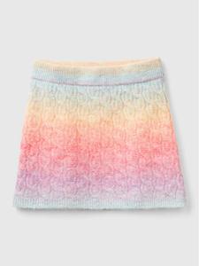 Benetton Разноцветная вязаная юбка