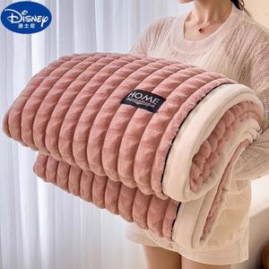 Disney Плед двойной 200х230 см из плюша, цвет Red Bean Paste Powder, мягкий, плотный, антистатичный