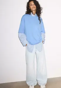 Простая футболка Stradivarius, Light Blue