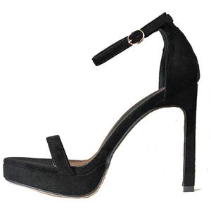Lan Miao Сандалии с одним ремешком, 11 см, женские, черные