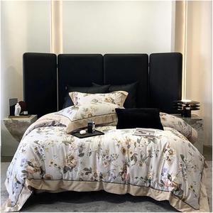 YIZUFU Комплект постельного белья американский винтажный цветочный цифровой принт 1000TC египетский хлопок