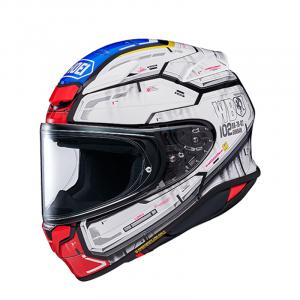 Сертифицированный CCC шлем полнолицевой из композитного волокна с одинарным визором для города, гонок и трека SHOEI, Z8 GUNDAM TC-10 Gundam Collaboration