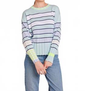 Аквамариновый свитер в полоску WISPR, мятный