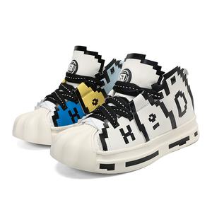 Скользоустойчивые амортизирующие увеличивающие рост скейтбордские кроссовки унисекс непарные HeeDimensional, переливающийся черный