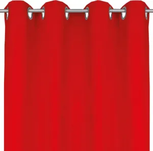 Плотная штора на люверсах, размеры: 140х245 см, цвет: красный. Bestlivings