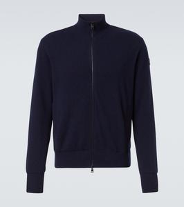 Шерстяной и кашемировый кардиган Moncler, Obsidian Blue
