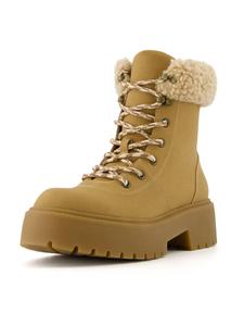 Ботильоны на шнуровке Bershka, цвет Camel/Sand