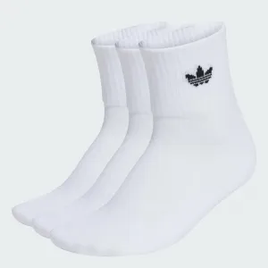 Носки Adidas средней высоты, комплект из 3 пар, цвет White