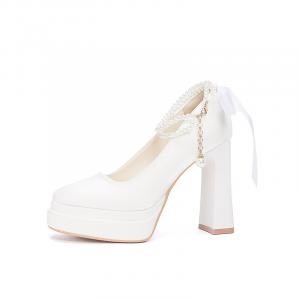 Туфли на высоком каблуке 11 см, женские Zubumei, White