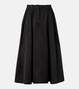 Хлопковая миди-юбка Moncler, Black