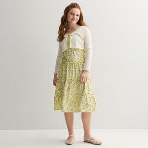 Кардиган с длинными рукавами и платье макси для девочек 7-16 Knit Works