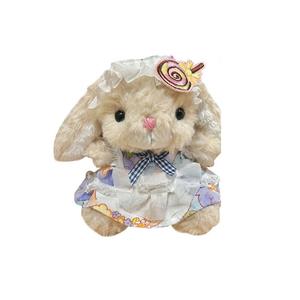 Милый и очаровательный плюшевый кролик Cartoon плюшевая игрушка кукла высота 15см Dolls and bears dance, бежевый