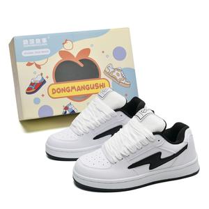 Anime story Скользоустойчивые износостойкие низкие скейтерские кроссовки унисекс бежево-голубые, цвет Beige Blue