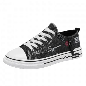 BOLE Мужские джинсовые черные повседневные кроссовки на низком ходу с амортизацией, противоскользящей и износостойкой подошвой, цвет Denim Black