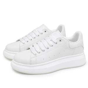 X-ZONE Антискользящие износостойкие мужские скейтерские кеды низкие - белые с эффектом увеличения роста, цвет White Height Increasing