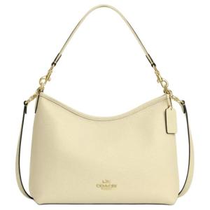 COACH Кожаная женская сумка через плечо большая бежево-желтая