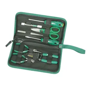 SATA 03750 Набор электронных инструментов из 9 предметов, многофункциональный электронный набор для обслуживания дома и имущества электрика