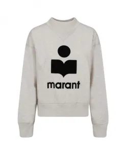 Хлопковая толстовка Moby с культовым логотипом. Marant Ãtoile, серый