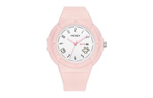 Disney Часы Mickey Series Quartz Movement TPU Strap Watch Unisex White Dial
