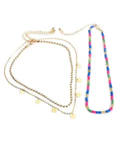 Женское повседневное многослойное ожерелье Sohi, gold