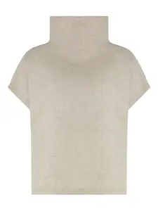 Шерстяной свитер с высоким воротом в рубчик P.A.R.O.S.H., нейтральный