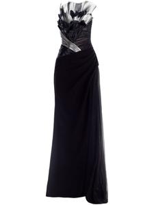 Gaby Charbachy вечернее платье с драпировкой, черный