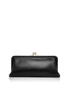 Кожаный клатч-кошелек для монет - эксклюзив Aqua, черный