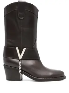 Ботинки с логотипом Via Roma 15, коричневый