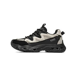 FAIRWHALE Амортизирующие устойчивые к истиранию противоскользящие массивные кроссовки мужские низкие черные, цвет Black