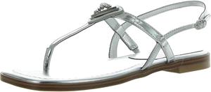GUESS Women's Rainey Плоские сандалии, Silver 040