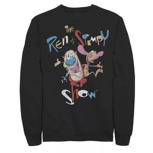 Мужской флис с винтажным логотипом Ren & Stimpy Show Licensed Character