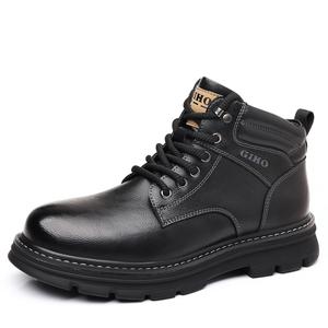 GIHO Мужские ботинки Martin с коротким мехом и утеплением черные, цвет Black