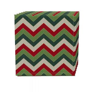 Набор салфеток из 4 шт., 100 % хлопок, 20x20 дюймов, Holiday Chevron