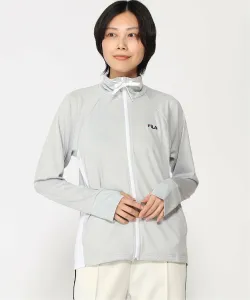 FILA/(W) Гладкая защитная футболка с боковыми сетчатыми вставками, устойчивыми к УФ-излучению.