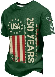 Футболка мужская oversized с принтом в полоску и звездами SdGgsgv